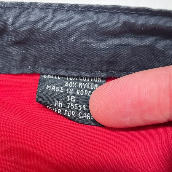 Vintage Abercrombie Pants Boys Size 16 Red Cargo Ankle Zip Straight Leg Y2K - Picture 8 of 10